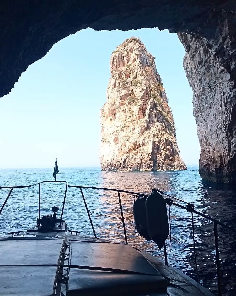 The dramatic cave and monolith scenery of Paxos