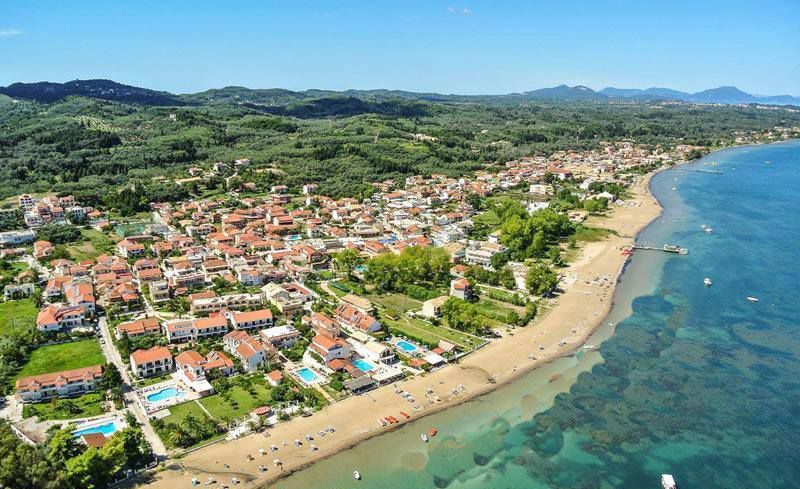 The coastline and landscape around Kavos in South Corfu
